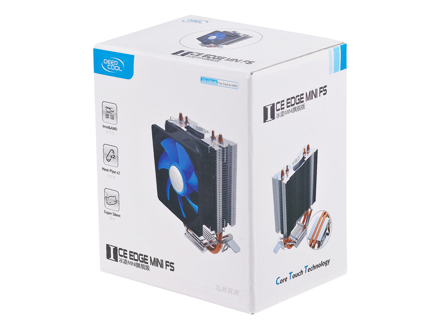 Deepcool "Ice Edge Mini FS" universal cooler, 2 heatpipes, Intel LGA1700/1200/1151/1150/1155 and AMD AM5/AM4 | Universal | Deepcool | "Iceedge mini FS" | Universal