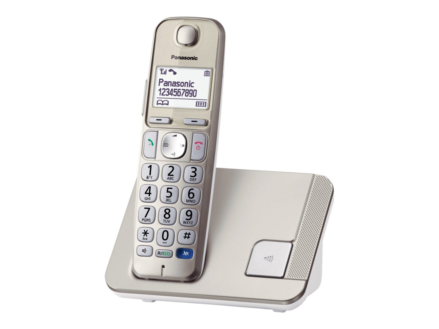 Panasonic | Cordless | KX-TGE210FXN | Built-in display | Caller ID | Champagne | Conference call | Phonebook capacity 150 entries | Speakerphone