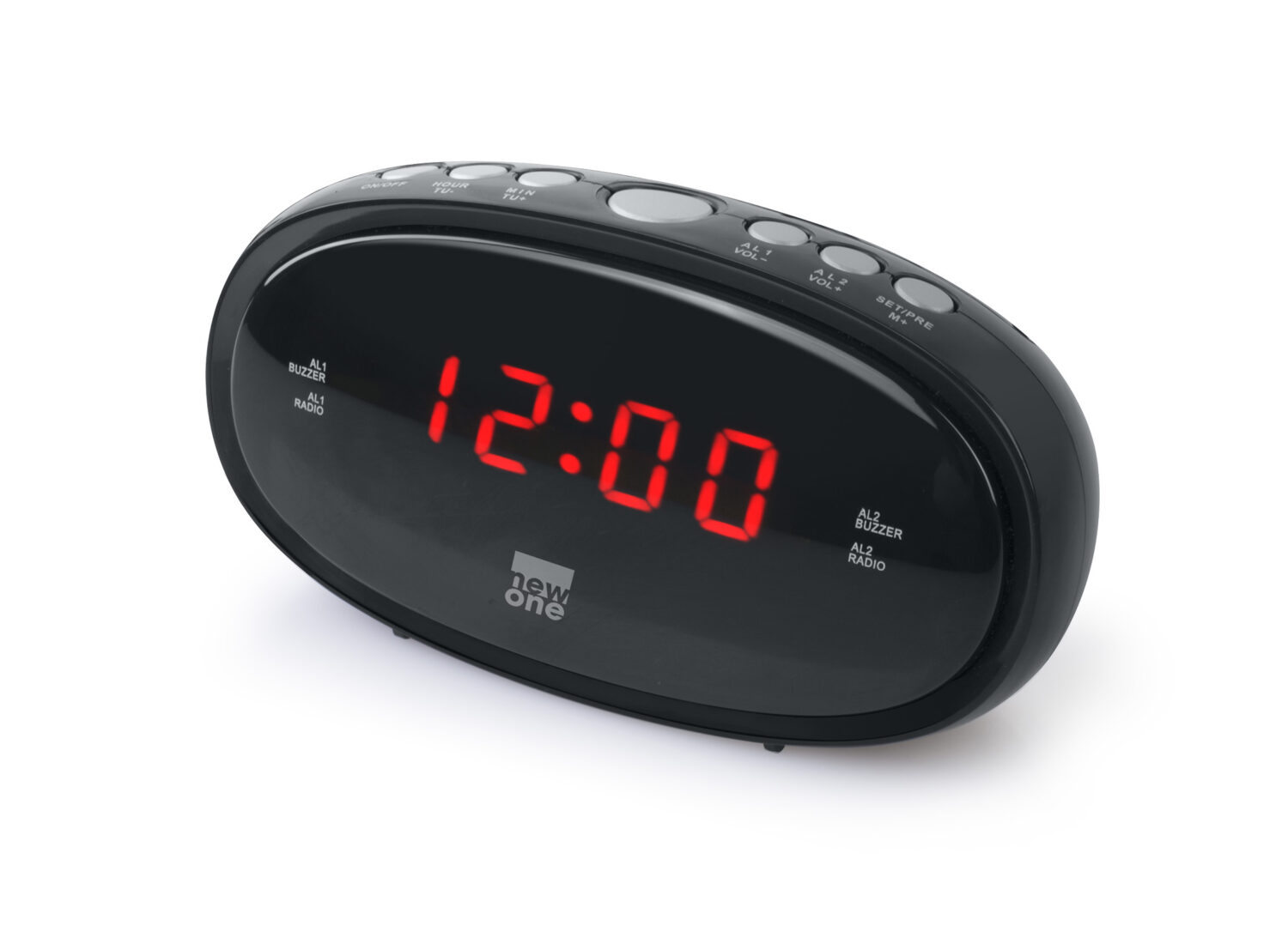 New-One | Clock-radio | CR100 | Alarm function | Black