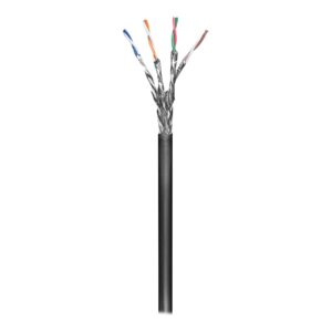 Goobay 77624 CAT 6 outdoor network cable, S/FTP (PiMF), black, 100m. | Goobay