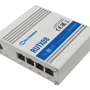 Industrial Router | RUTX08 | No Wi-Fi | 10/100/1000 Mbit/s | Ethernet LAN (RJ-45) ports 4 | Mesh Support No | MU-MiMO No | No mobile broadband | 1 | 24 month(s)