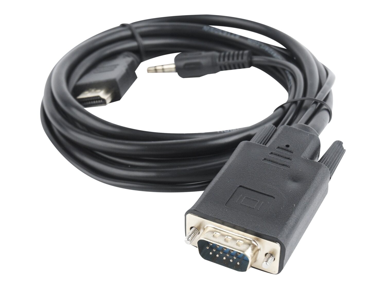 Cablexpert HDMI to VGA and  Audio Adapter Cable, Single Port, 1.8m, Black | Cablexpert
