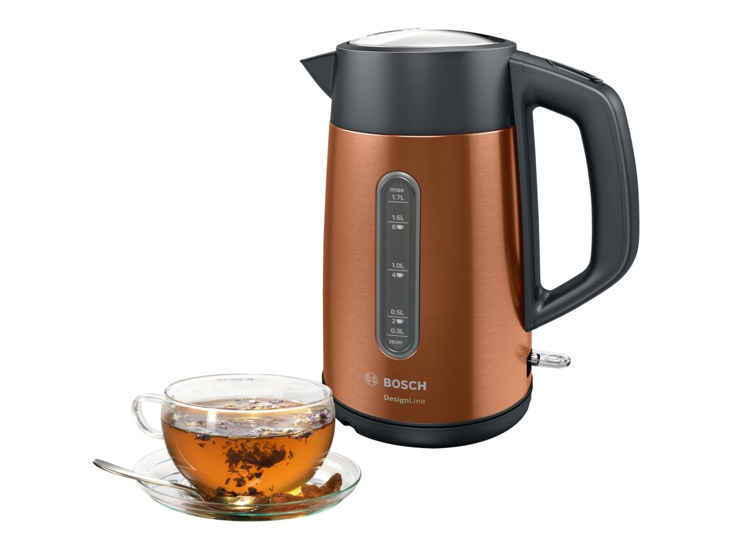 Bosch | Kettle | TWK4P439 | Electric | 2400 W | 1.7 L | Stainless steel | 360° rotational base | Copper