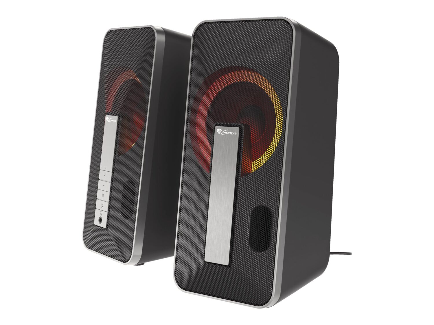 Genesis | Computer Speaker | Helium 100BT RGB | Bluetooth | Silver/Black | Gaming Speakers | Wireless connection