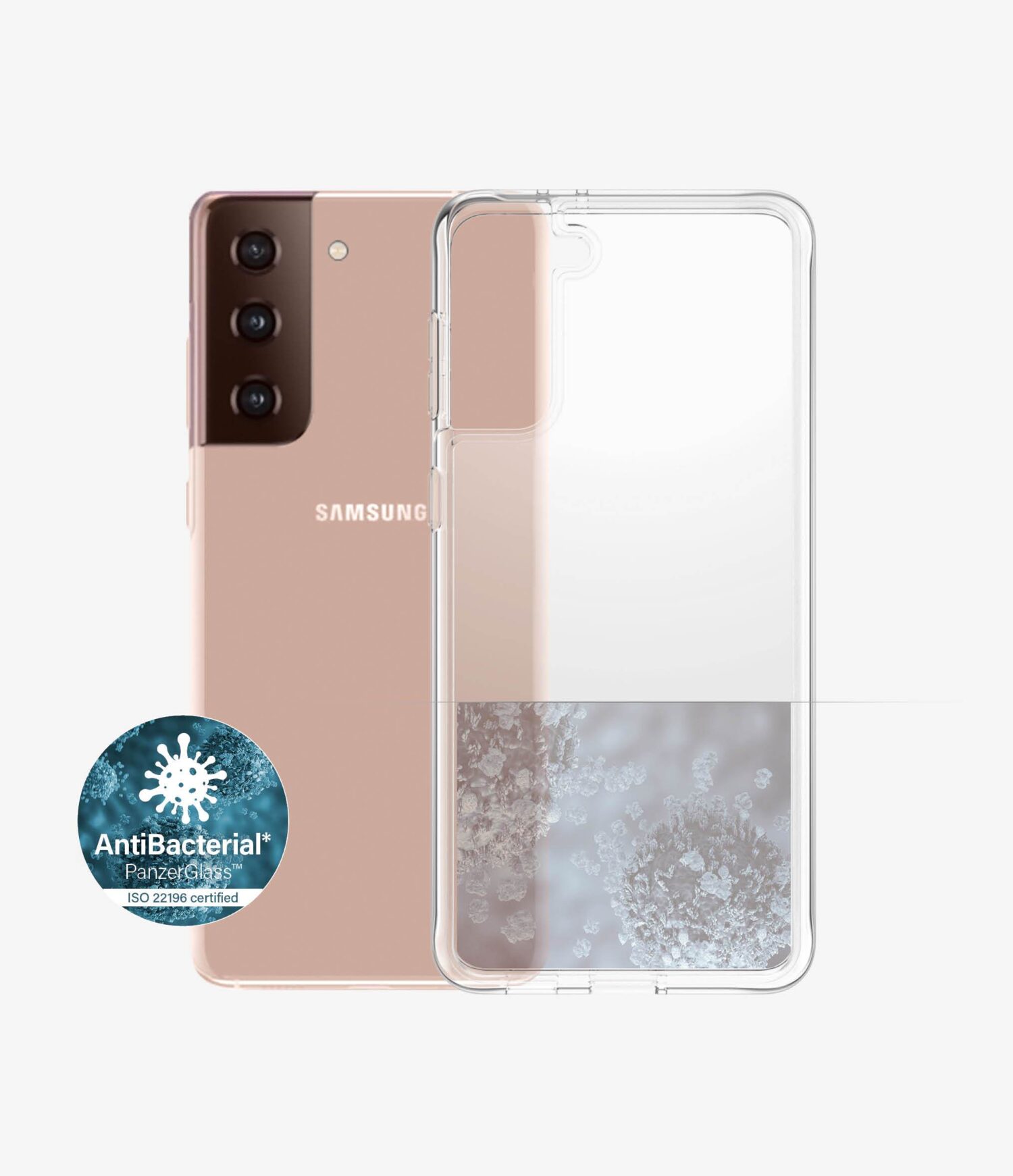 PanzerGlass | ClearCase | Case | Samsung | Galaxy S21+ Series | Thermoplastic polyurethane (TPU) | Clear | Anti yellow; Scratch resistant; Anti greasy; Anti Ageing; AntiBacterial
