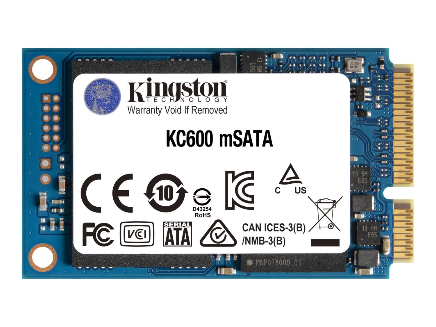 Kingston | KC600 | 256 GB | Solid-state drive interface mSATA | Read speed 550 MB/s | Write speed 500 MB/s