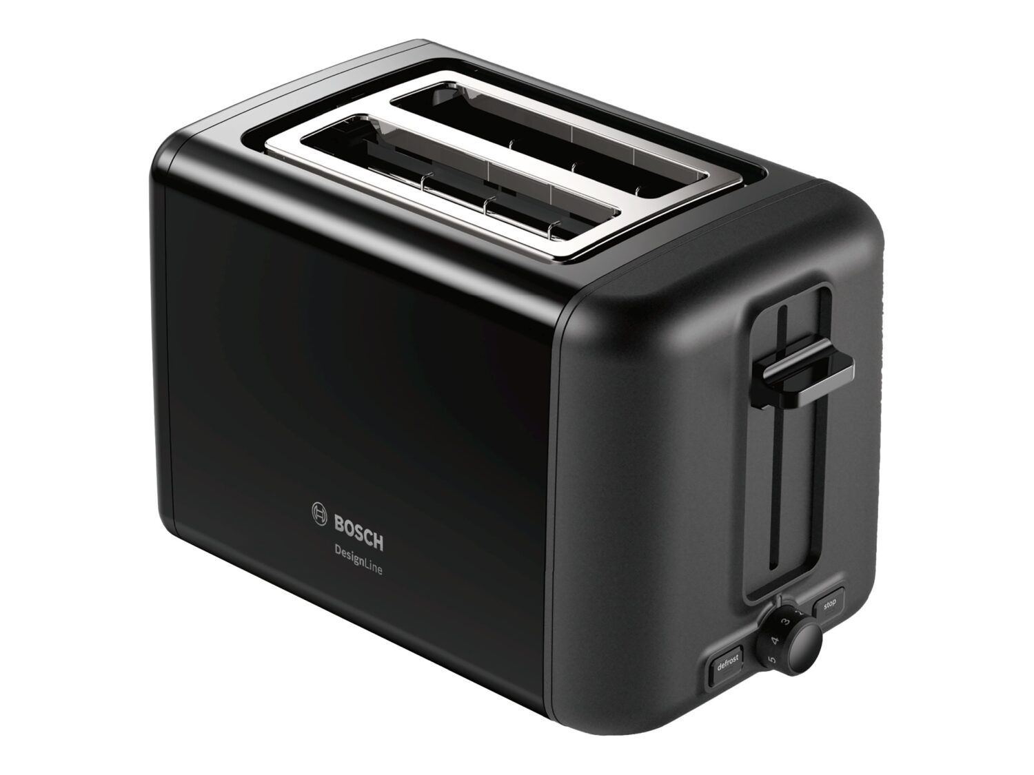 Bosch | DesignLine Toaster | TAT3P423 | Power 970 W | Number of slots 2 | Housing material Stainless steel | Black