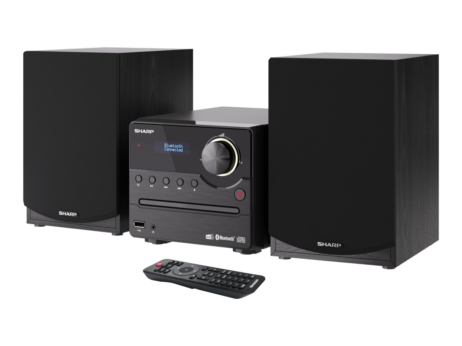 Sharp XL-B517D(BK) Hi-Fi Micro System, CD/FM/USB/Bluetooth v5.0, Aux-in, 45W, Black | Sharp | Hi-Fi Micro System | XL-B517D(BK) | Black | USB port | AUX in | Bluetooth | CD player | FM radio | Wireless connection