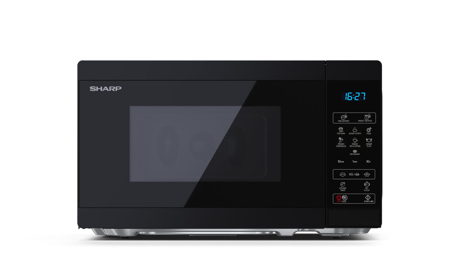 Sharp | Microwave Oven | YC-MS02E-B | Free standing | 800 W | Black