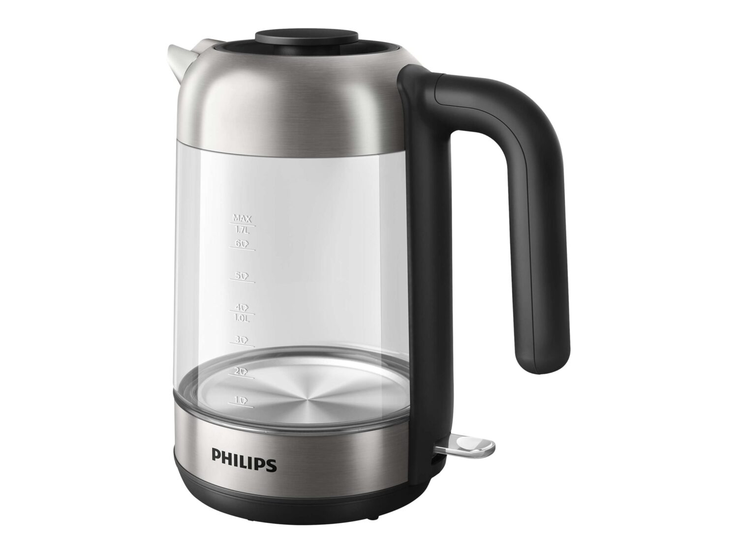 Philips | Kettle | HD9339/80 | Electric | 2200 W | 1.7 L | Stainless steel/Glass | 360° rotational base | Black/Silver
