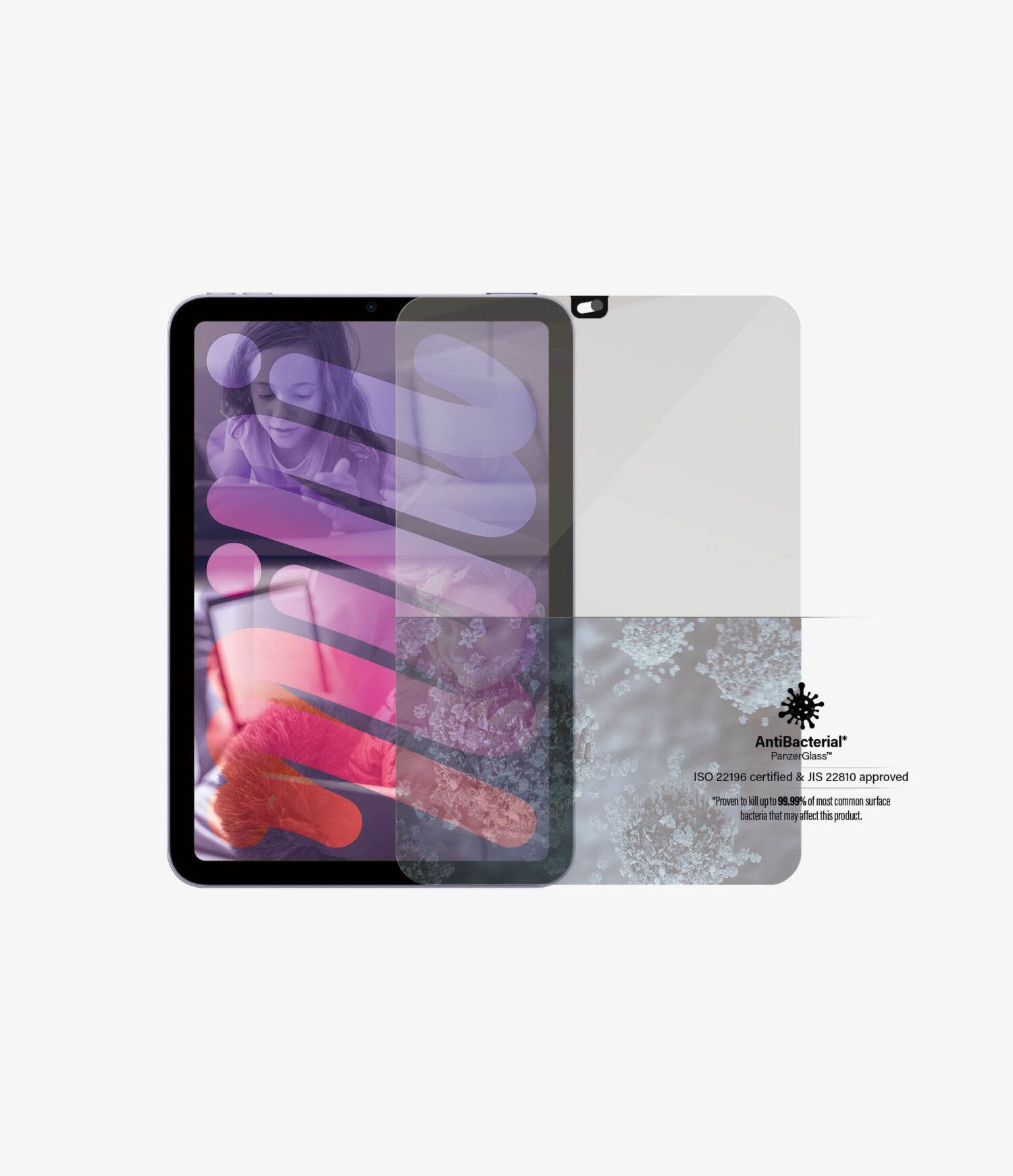 PanzerGlass | Camslider AB | Apple | iPad mini (2021) | Tempered glass | Clear | Case friendly, Full frame coverage, Rounded edges | Screen protector