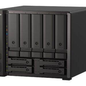 QNAP | 9-Bay QuTS hero NAS | TS-H973AX-8G | Up to 9 HDD/SSD Hot-Swap | AMD Ryzen | Ryzen V1500B Quad-Core | Processor frequency 2.2 GHz | 8 GB | DDR4