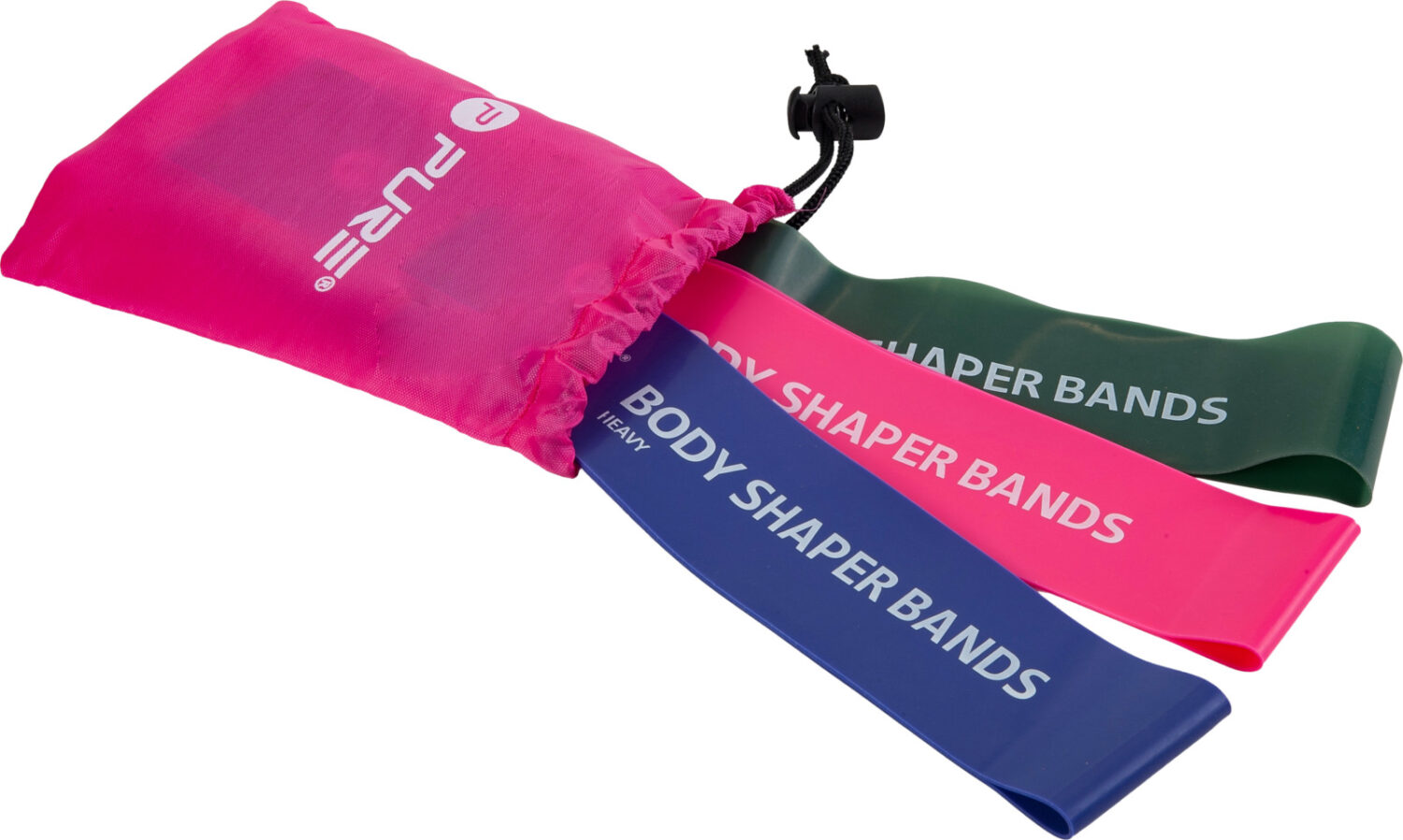 Pure2Improve | Body Shaper Bands, Set of 3 | Green, Pink and Purple