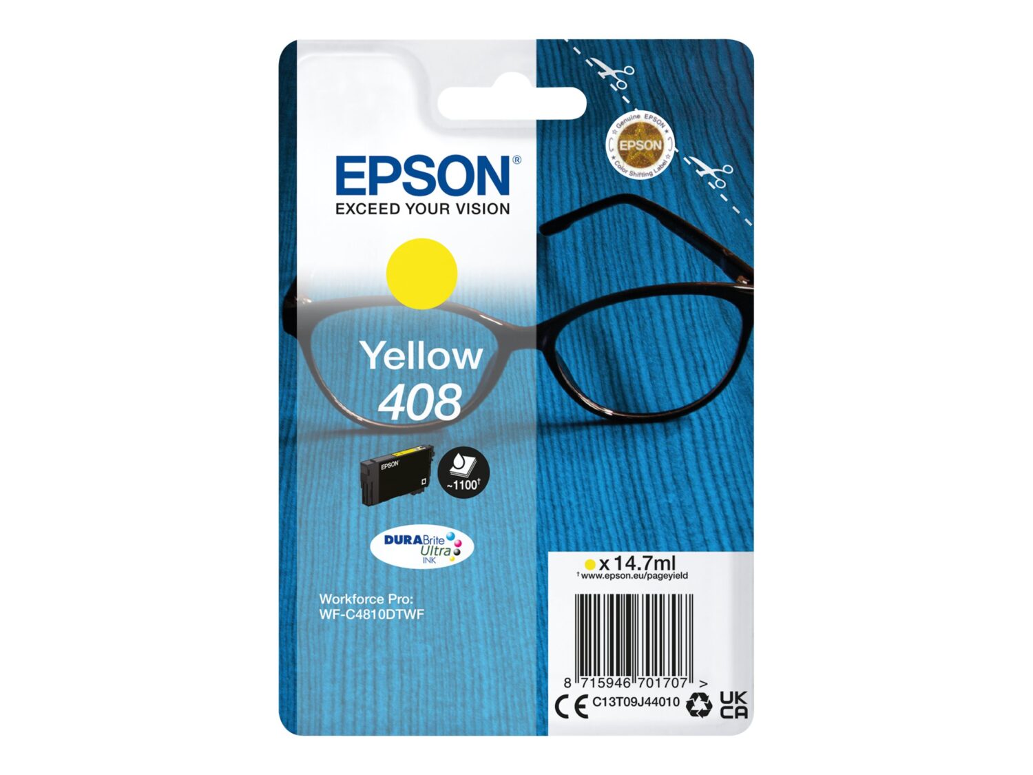 Epson DURABrite Ultra 408L | Ink cartrige | Yellow