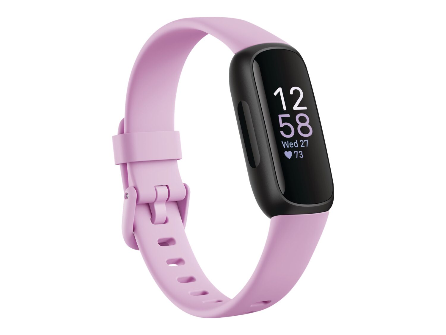 Fitbit | Fitness Tracker | Inspire 3 | Fitness tracker | Touchscreen | Heart rate monitor | Activity monitoring 24/7 | Waterproof | Bluetooth | Black/Lilac Bliss