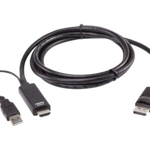 Aten 2L-7D02HDP True 4K 1.8M HDMI to DisplayPort Cable | Aten | True 4K 1.8M HDMI to DisplayPort Cable | 2L-7D02HDP