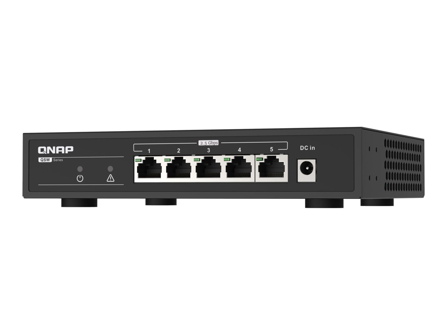 QNAP | 5 port 2.5Gbps Auto Negotiation (2.5G/1G/100M) | QSW-1105-5T | Unmanaged | Desktop | Gigabit Ethernet (copper) ports quantity 5