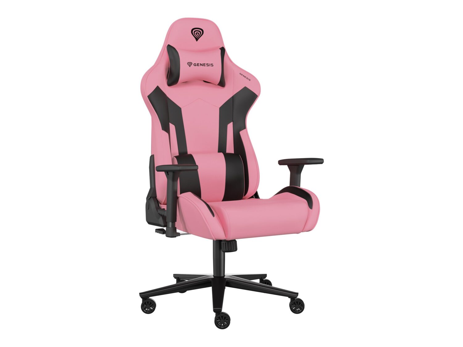 Genesis Gaming Chair Nitro 720 Backrest upholstery material: Eco leather, Seat upholstery material: Eco leather, Base material: Metal, Castors material: Nylon with CareGlide coating | Black/Pink