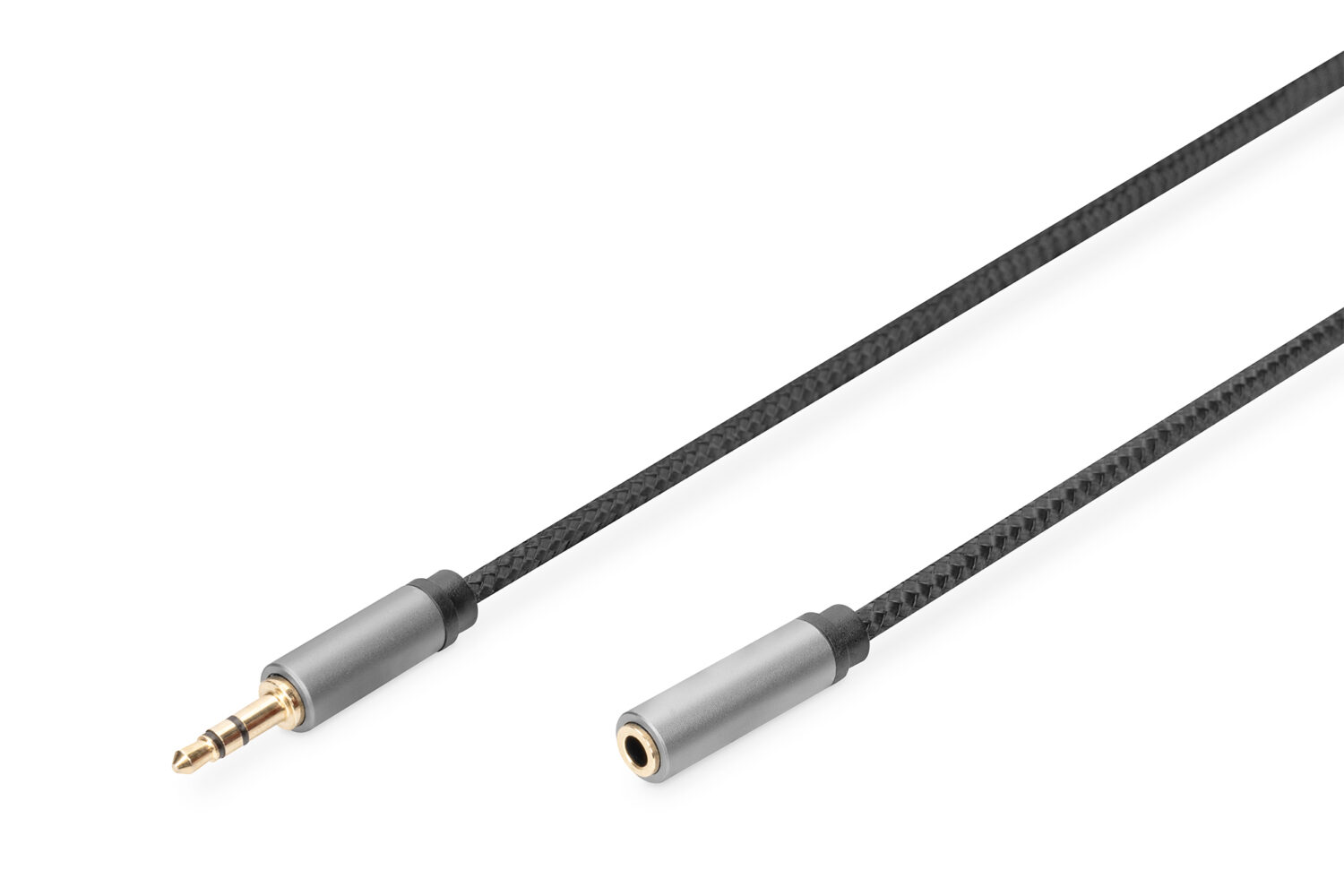 Digitus | AUX Audio Cable Stereo 3.5mm Male to Female Aluminum Housing | DB-510210-018-S