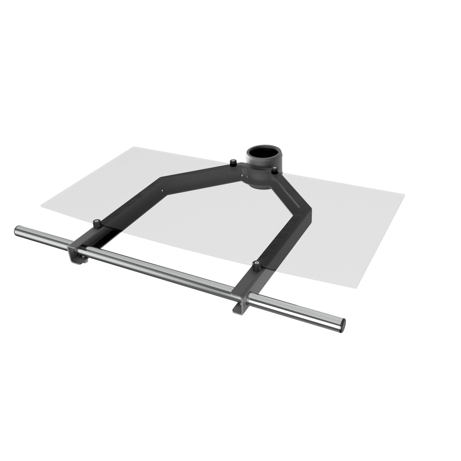 EDBAK | TRS4c-B Glass Shelf with Handle | Black