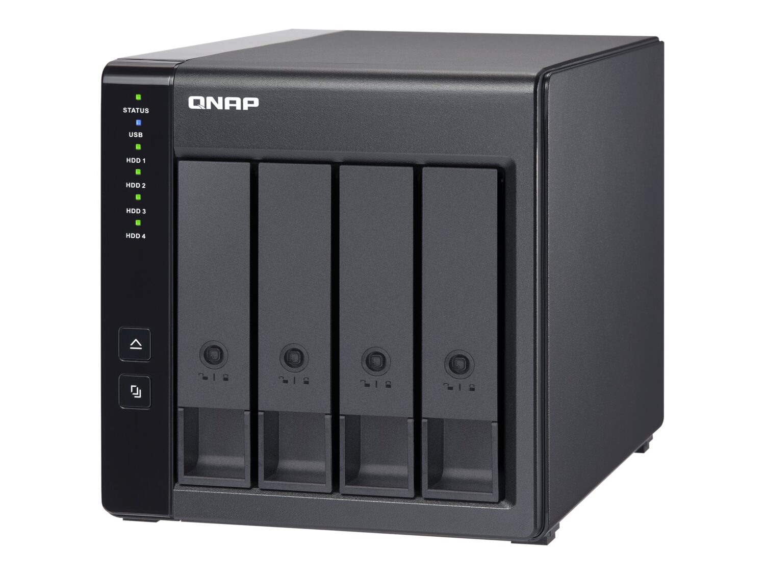 QNAP | 4-Bay | TR-004 | Up to 4 HDD/SSD Hot-Swap | Micro processor with hardware RAID