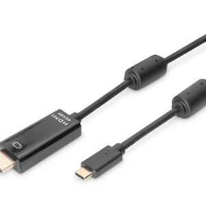 Digitus USB Type-C adapter cable, Type-C to HDMI A M/M, 2.0m, 4K/60Hz, 18GB, bl, gold | Digitus | USB Type-C adapter cable | AK-300330-020-S | USB-C to HDMI USB Type-C