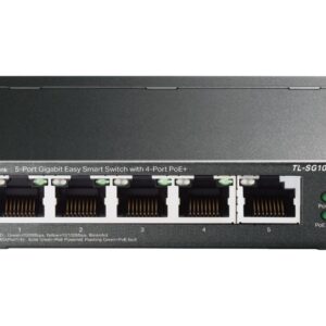 TP-LINK | 5-Port Gigabit Easy Smart Switch with 4-Port PoE+ | TL-SG105MPE | Managed L2 | Desktop | 60 month(s)