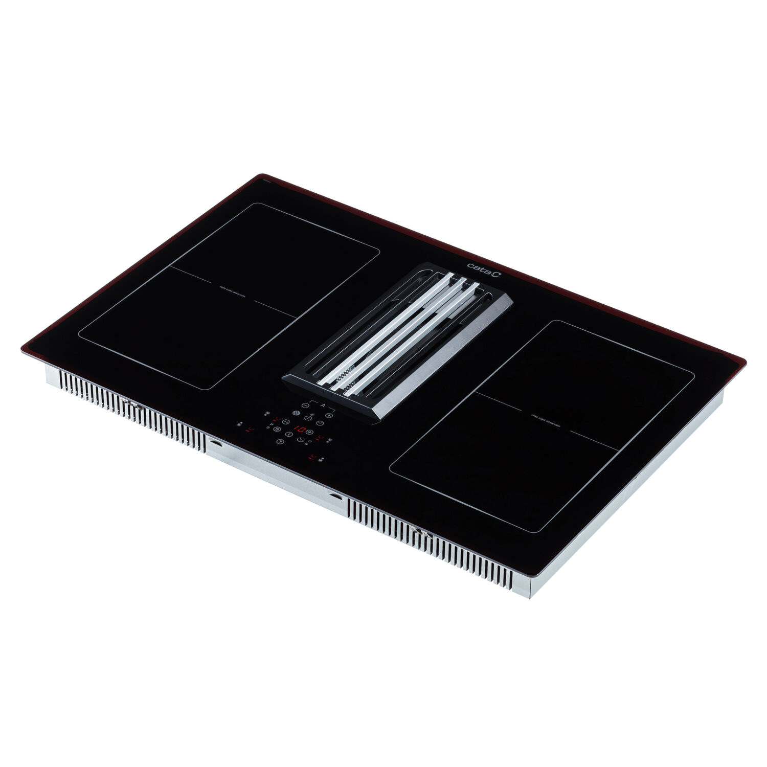 CATA | IAS 770 | Induction hob with built-in hood | 77 cm | Number of burners/cooking zones 4 | Black | Touch