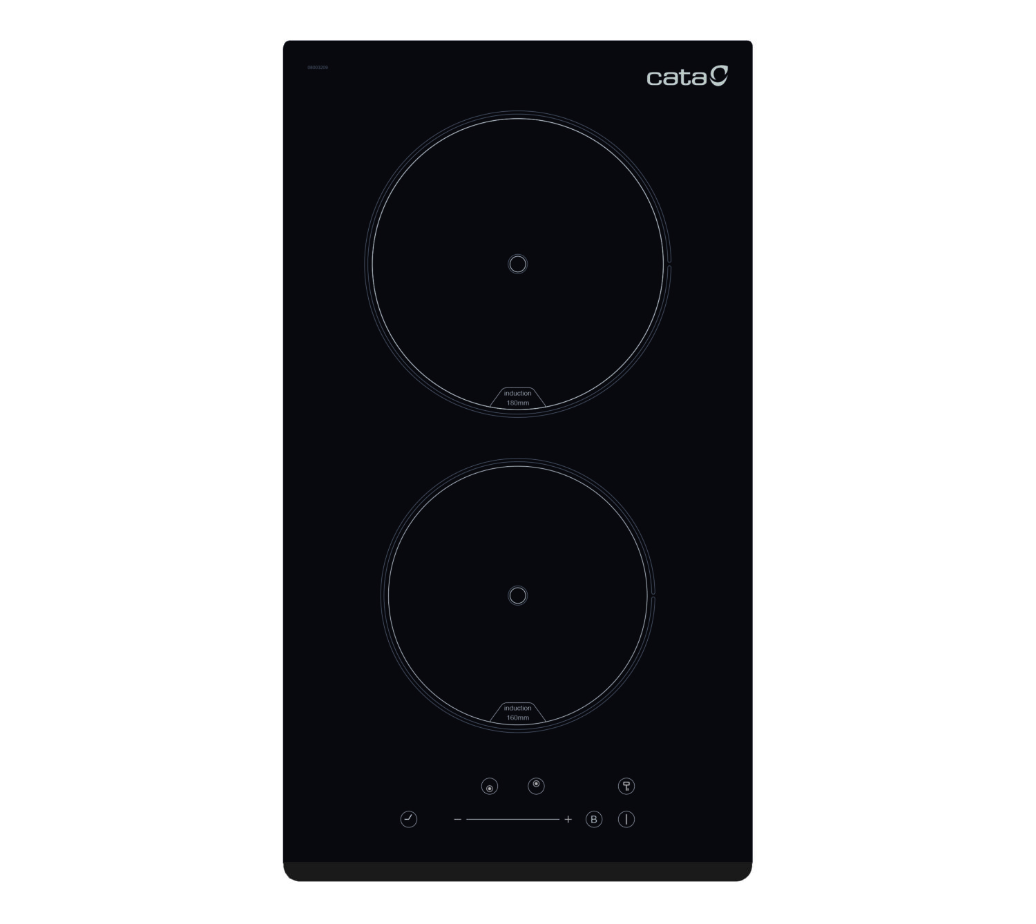 CATA | Hob | IB 302 BK/A | Induction | Number of burners/cooking zones 2 | Slider | Timer | Black