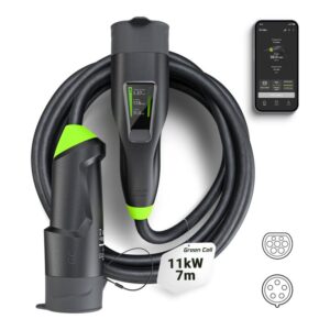 Green Cell | Habu 2in1 Smart Mobile EV Charger 11kW | EVGC01 | 16 A | 7 m | Black/Green