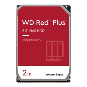 Western Digital | Red Plus NAS Hard Drive | WD20EFPX | 5400 RPM | 2000 GB | 64 MB