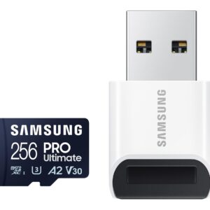Samsung | MicroSD Card with Card Reader | PRO Ultimate | 256 GB | microSDXC Memory Card | Flash memory class U3, V30, A2