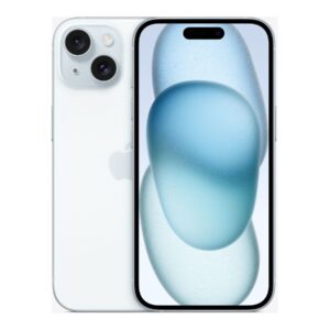 Apple | iPhone 15 | Blue | 6.1 " | Super Retina XDR display | 2556 x 1179 pixels | Apple | A16 Bionic | Internal RAM 6 GB | 128 GB | Dual SIM | 4G | Main camera resolution 48+12 MP | Secondary camera resolution 12 MP | iOS | 17