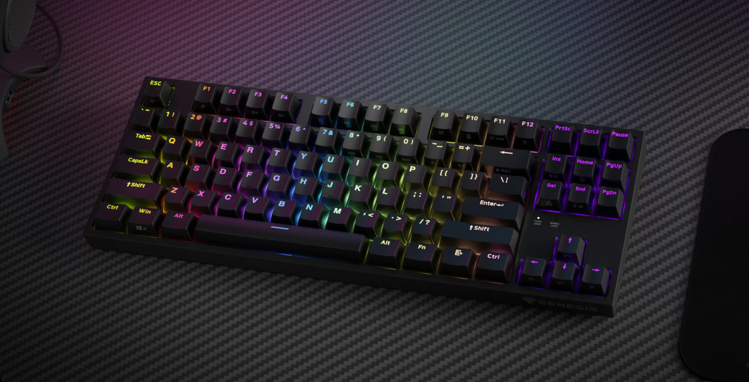 Genesis | Mechanical Gaming Keyboard | THOR 404 TKL RGB | Black | Mechanical Gaming Keyboard | Wired | US | USB Type-A | 1005 g | Gateron Yellow Pro