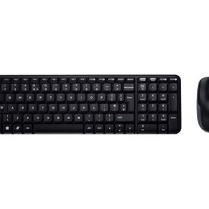 Logitech | Combo Wireless Keyboard and Mouse | MK220 | Keyboard and Mouse | Wireless | Mouse included | US | Black | N/A