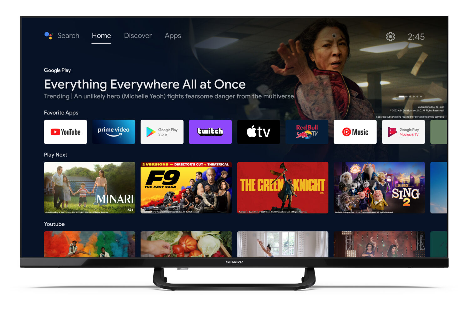 Sharp | 32FH8E | 32" (81cm) | Smart TV | Android 11 | FHD | Black