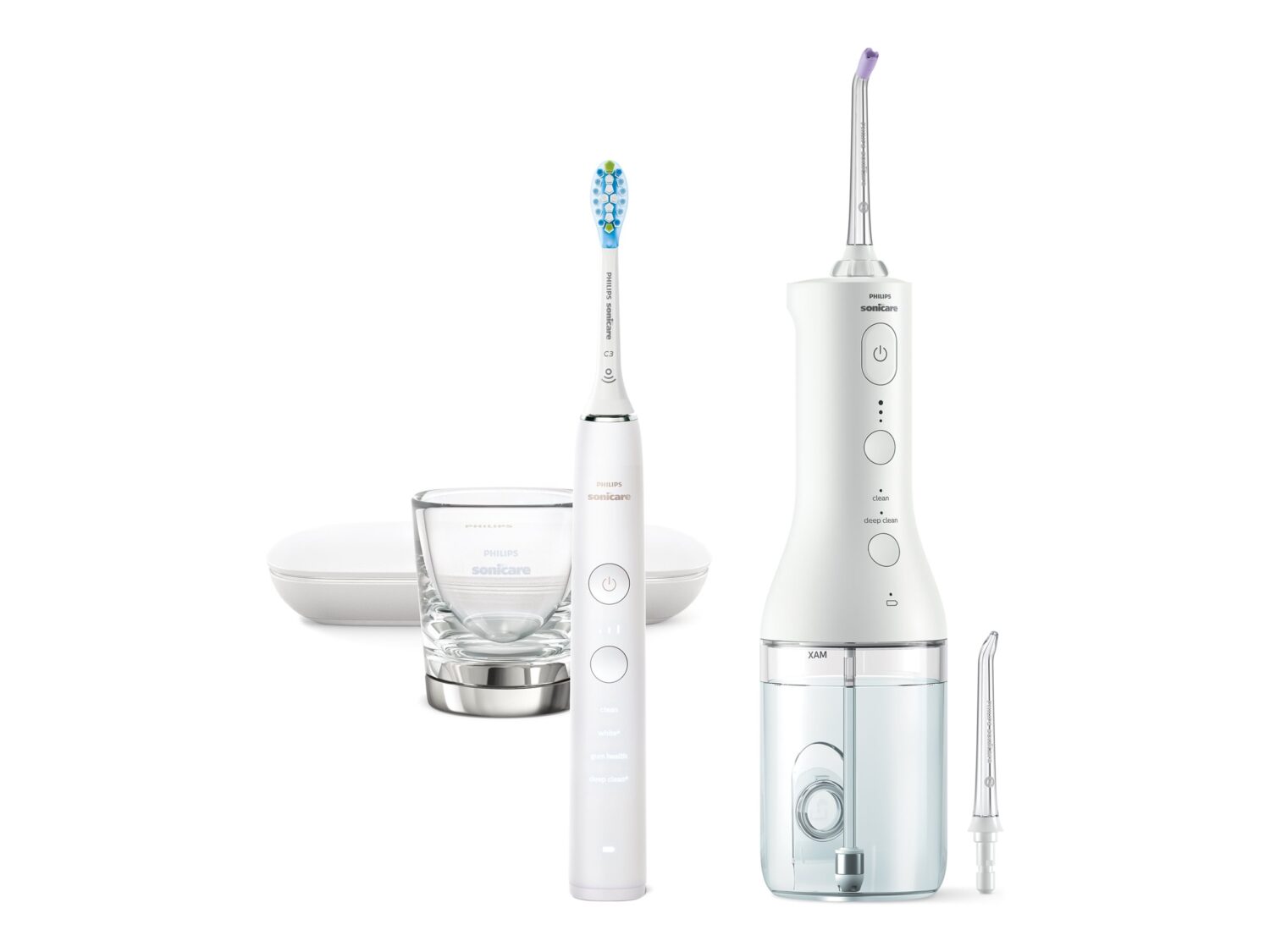 Philips HX3886/41 Sonicare DiamondClean Oral irrigator + Electric toothbrush, White | Philips