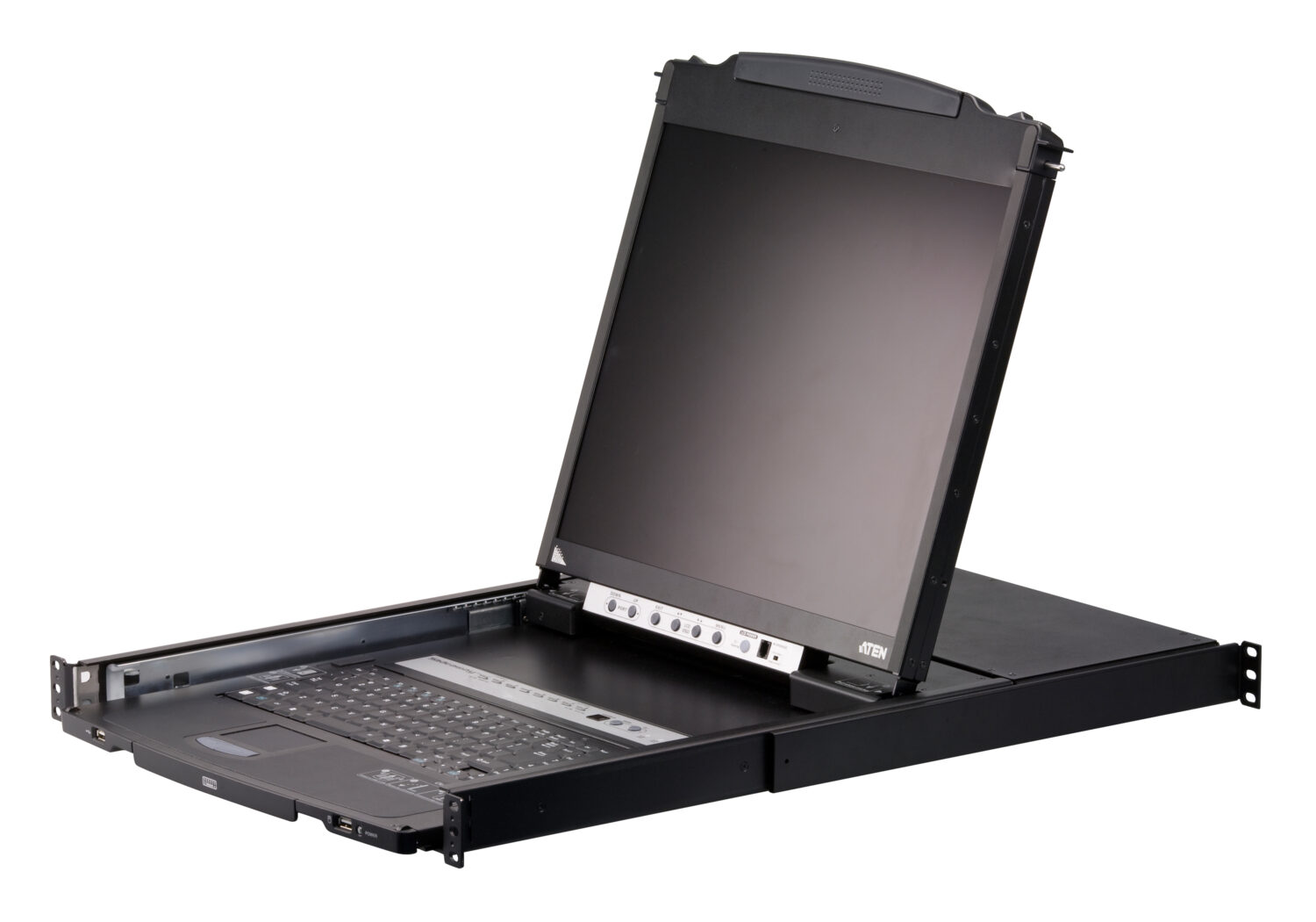 Aten 8-Port PS/2-USB VGA Dual Rail 19" LCD KVM Switch with Daisy-Chain Port and USB Peripheral Support | CL5808N