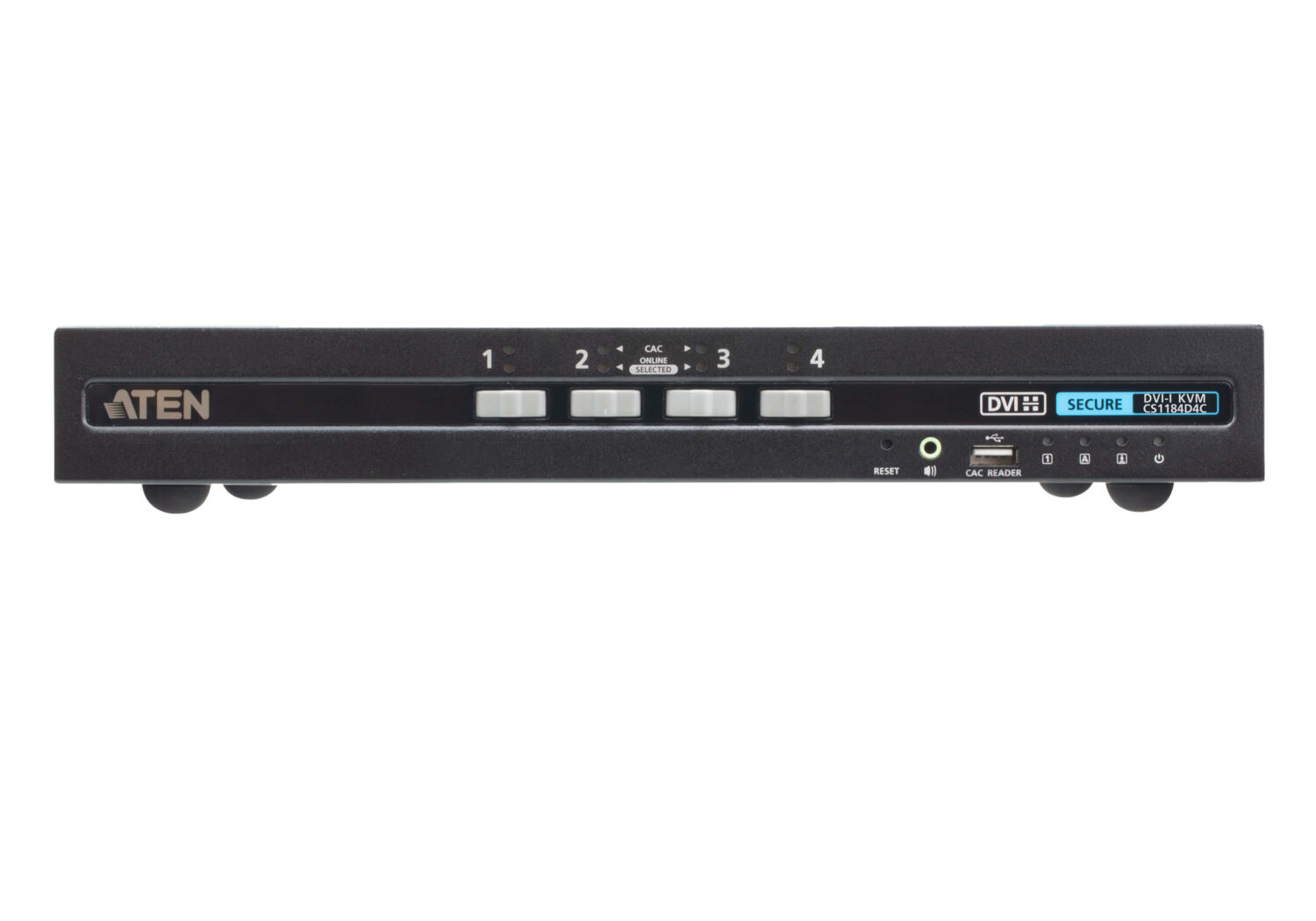 Aten 4P USB DVI Single Display PP4 Secure KVM (CAC) | CS1184D4C