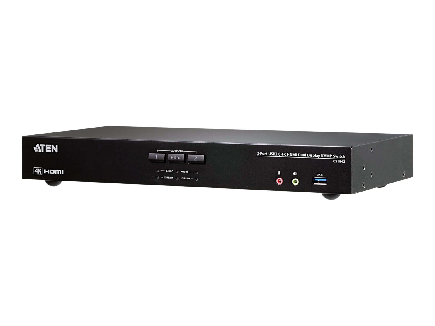 Aten 2-Port USB 3.0 4K HDMI Dual Display KVMP Switch | CS1842