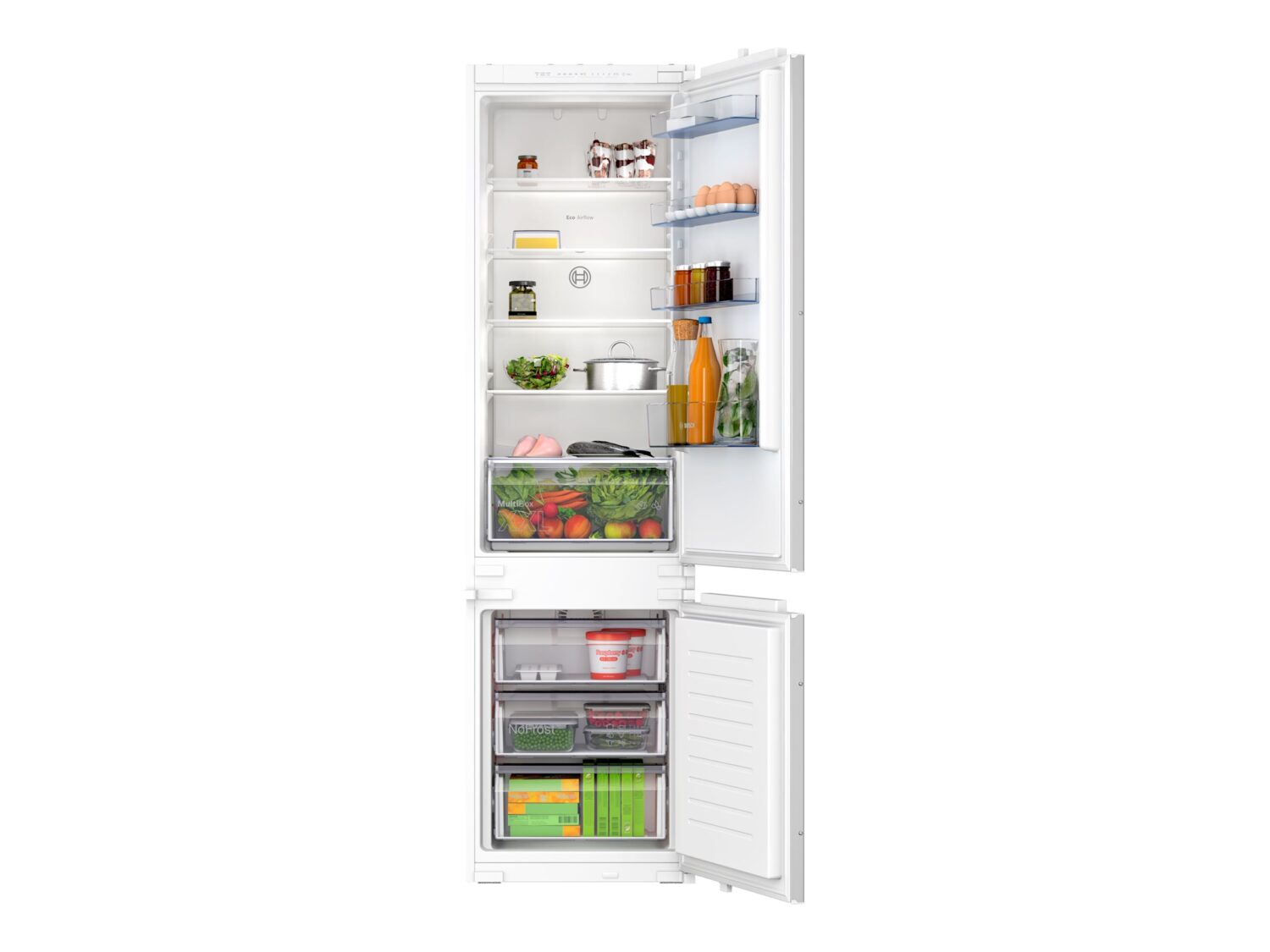 Bosch Refrigerator | KIN965SE0 | Energy efficiency class E | Built-in | Combi | Height 193.5 cm | No Frost system | Fridge net capacity 215 L | Freezer net capacity 75 L | 34 dB | White