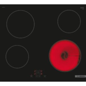 Bosch Hob | PKE61RBA2E | Electric | Number of burners/cooking zones 4 | Touch | Timer | Black