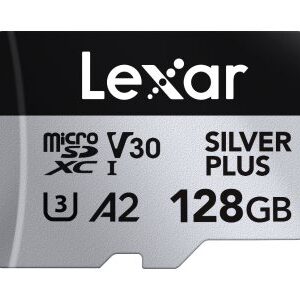 Lexar SILVER PLUS | 128 GB | microSDXC | Flash memory class 10