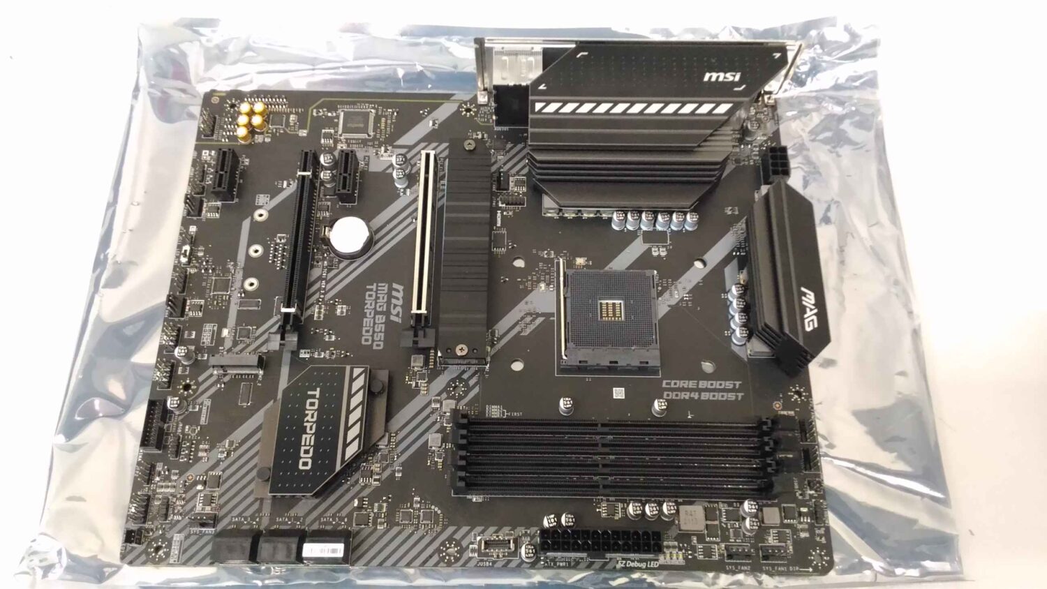 SALE OUT.  | MSI MAG B550 TORPEDO | Processor family AMD | Processor socket AM4 | DDR4 | Memory slots 4 | Chipset AMD B550 | ATX | REFURBISHED, MISSING M2 SCREWS