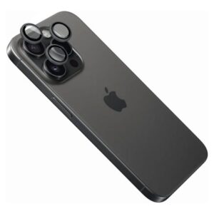 Fixed Camera glass | Apple | iPhone 16 Pro/16 Pro Max | Tempered glass | Black