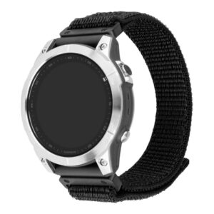 Fixed | Sporty Strap for Garmin QuickFit 26mm | 160-210 | Black | Nylon