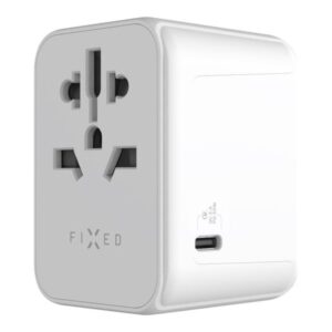 Fixed | Voyager World Adapter | FIXCT30-1C2A-WH | USB-A/USB-C | Travel Adapter