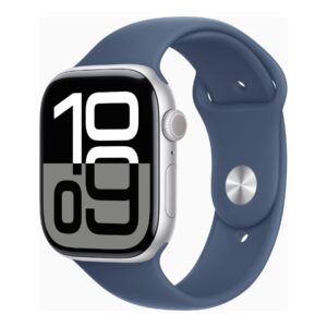 Apple Watch Series 10 | Smart watch | GPS (satellite) | Always-On Retina display | 46mm | Waterproof | Silver