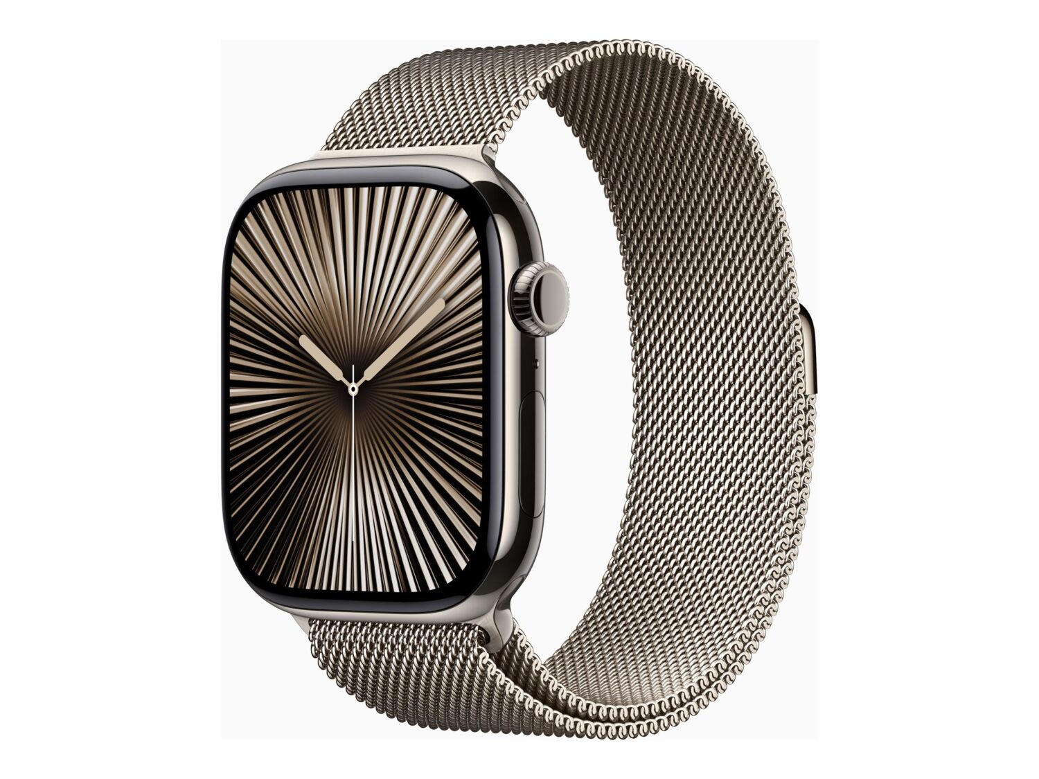 Apple Watch Series 10 | Smart watch | GPS (satellite) | Always-On Retina display | 46mm | Waterproof | Natural Titanium