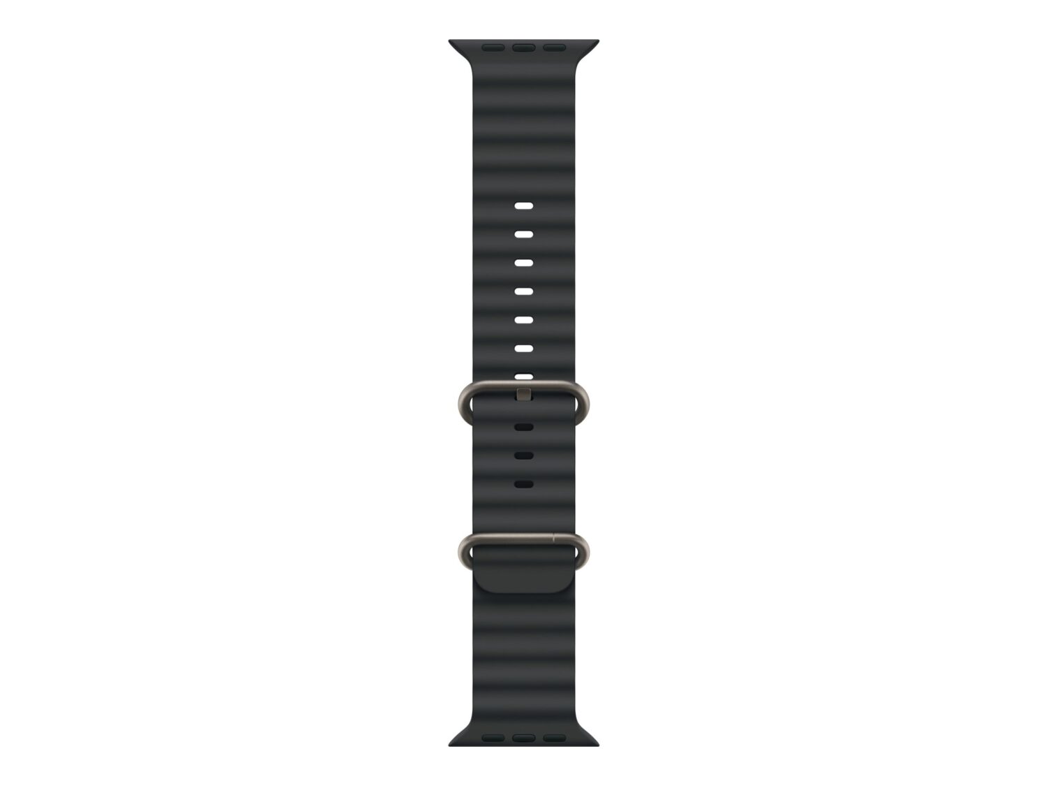 Apple | 49mm Black Ocean Band - Natural Titanium Finish